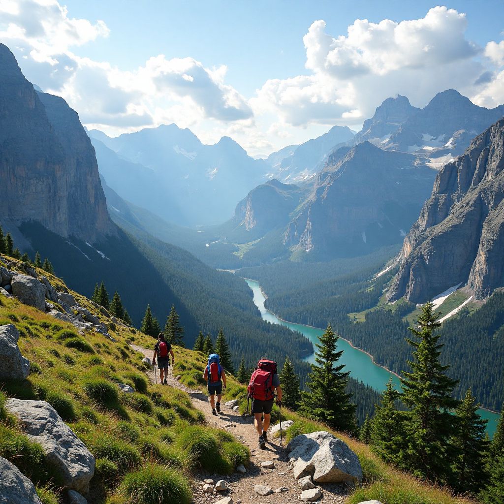 Mountain hiking adventure